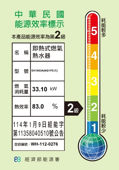 《SAKURA櫻花》16L 智能恆溫熱水器 DH1603A