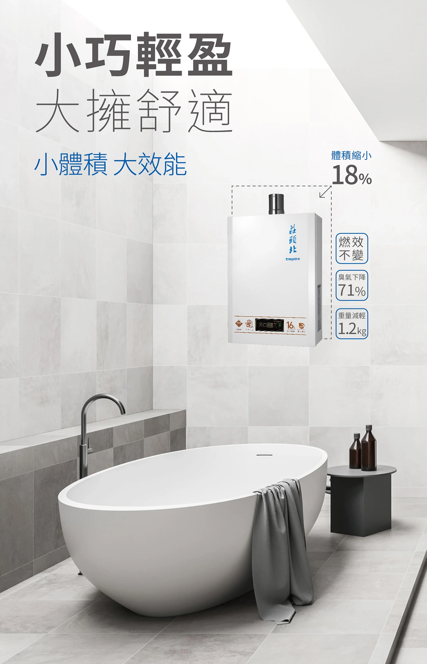 《topax莊頭北》16L eco節能數位恆溫熱水器TH-7169EBFE
