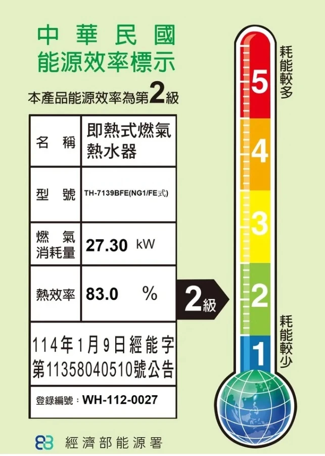 《topax莊頭北》13L 分段火排恆溫熱水器TH-7139FE
