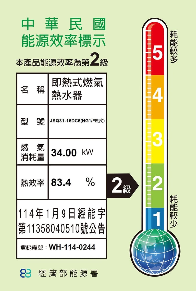 《Haier海爾》16L  DC6水伺服UV殺菌恆溫2.0熱水器  JSQ31-16DC6/NG1
