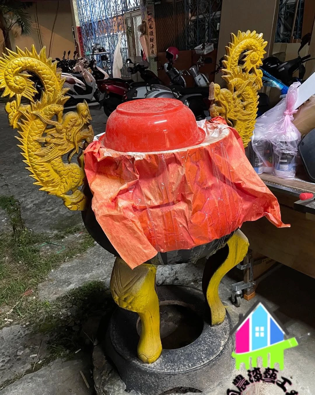 廟宇天公爐噴漆翻新