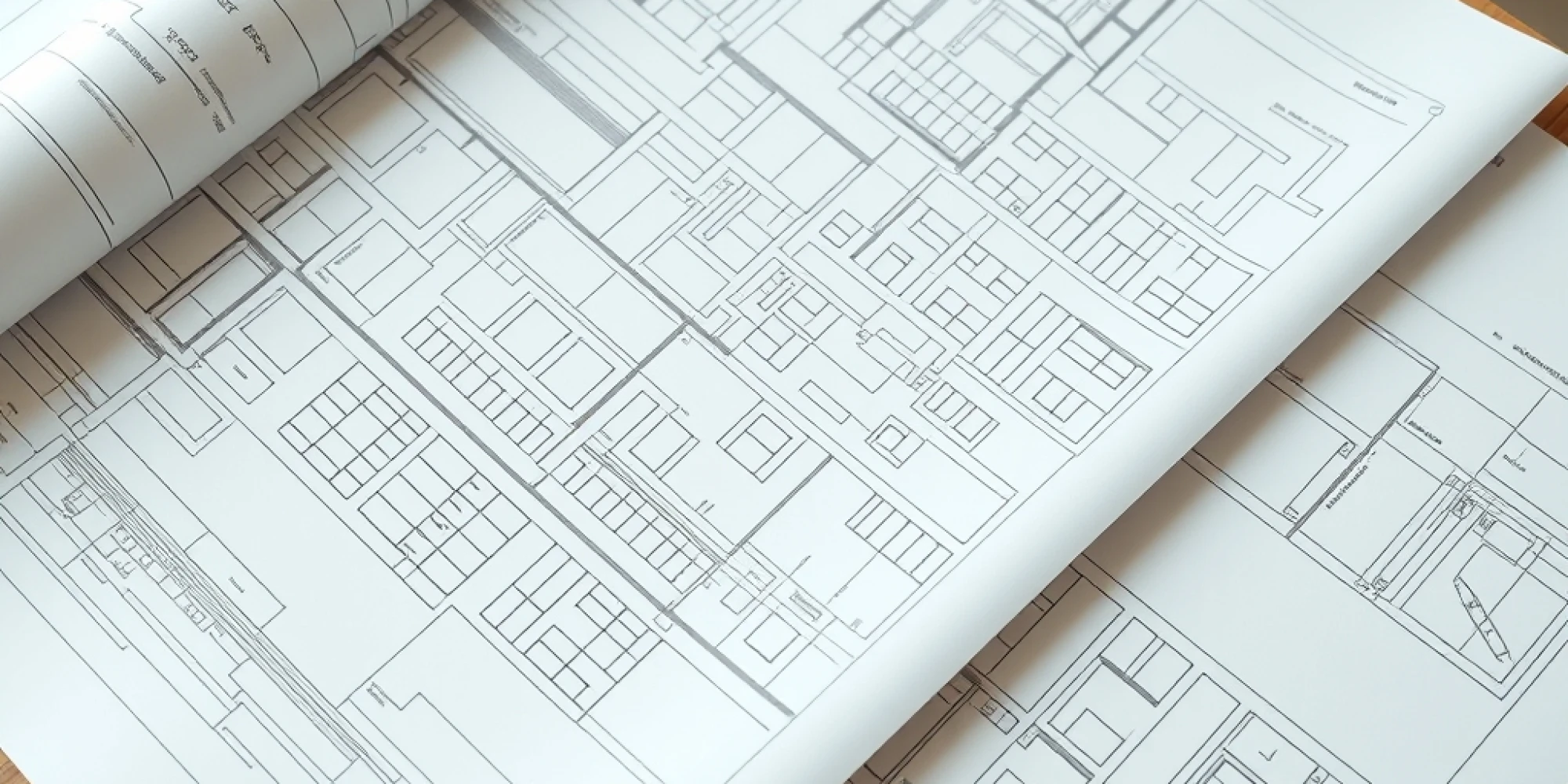 專業建築師正在檢視建築圖面與法規條文