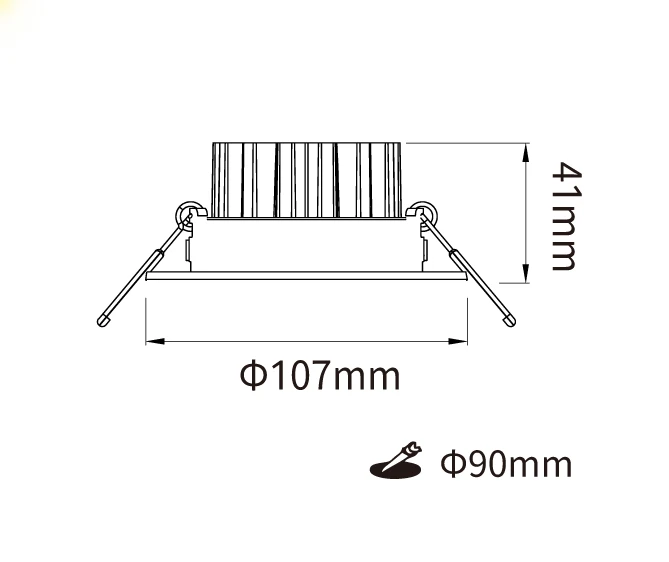 9公分歡笑崁燈-時尚白