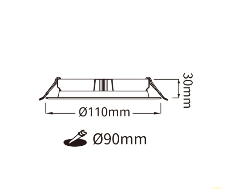 9公分微波感應崁燈