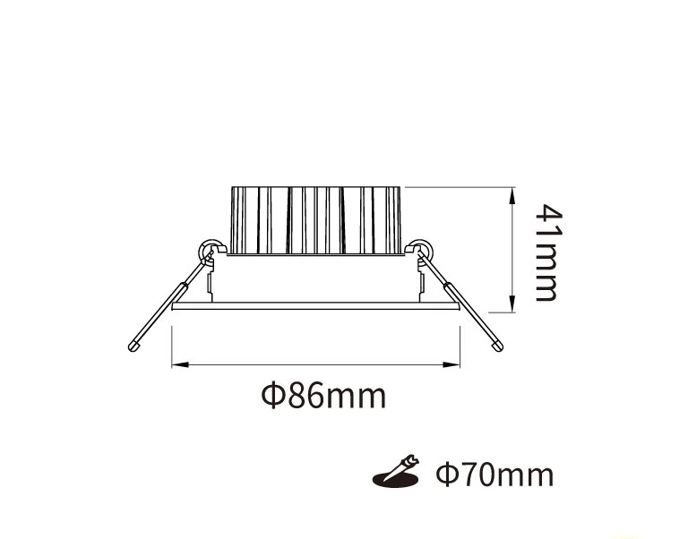 7公分歡笑崁燈-時尚白