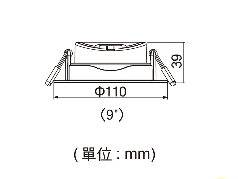 9公分窄角浩克崁燈-時尚白