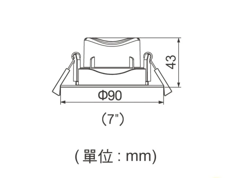 7公分窄角浩克崁燈-時尚白