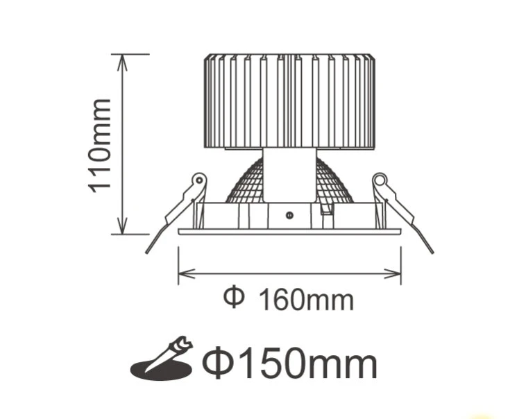 15公分黑鑽石崁燈