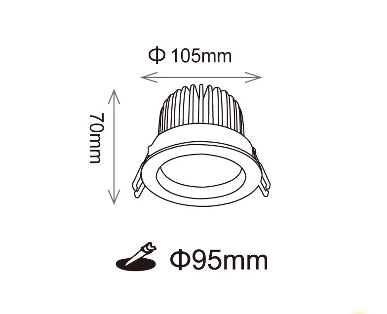 9.5公分黑鑽石崁燈