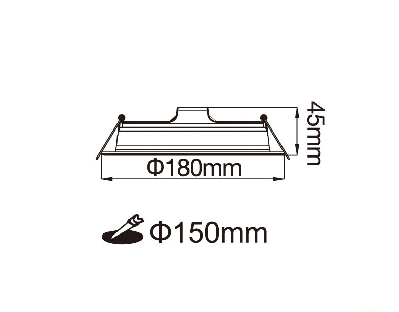 15公分奧丁崁燈-貴族黑
