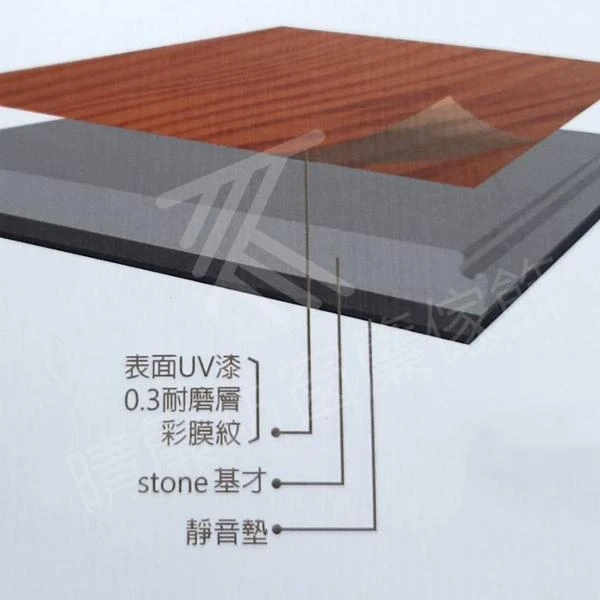 Spc防水防蟲卡扣塑膠地板4607
