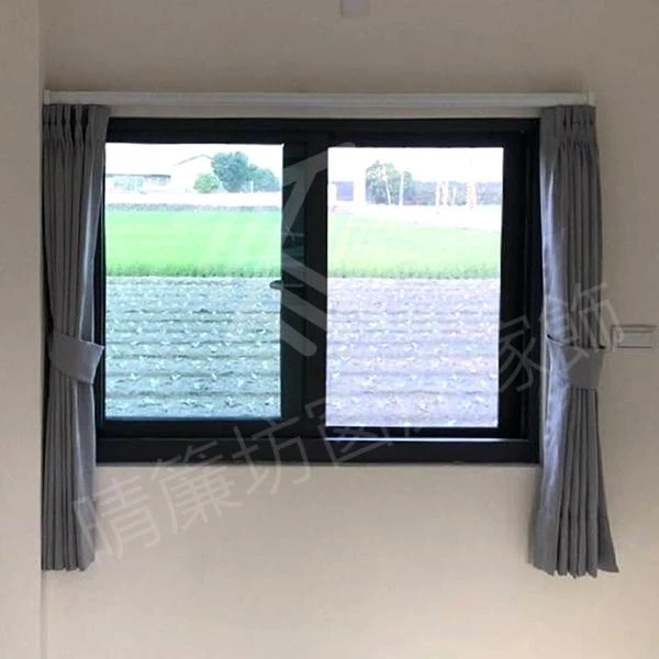 【spc石塑防水地板】【半遮光窗簾布】【方形藝術木軌】雲林莿桐鄉套房住宅案