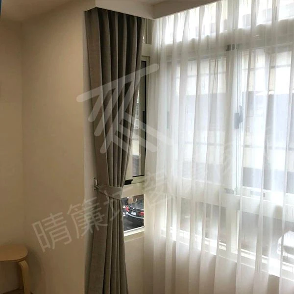 【麻織面遮光布】【仿麻白紗】彰化市透天住宅案