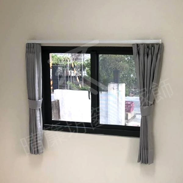 【spc石塑防水地板】【半遮光窗簾布】【方形藝術木軌】雲林莿桐鄉套房住宅案