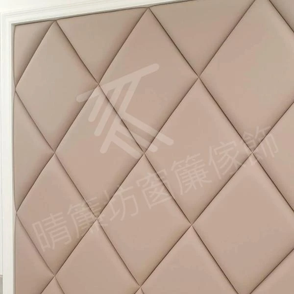 【半遮光窗簾布】【仿麻繡面窗紗】【coulisse白色木百葉】【床頭菱形皮革造型牆】【遮調光捲簾】員林透天住宅案