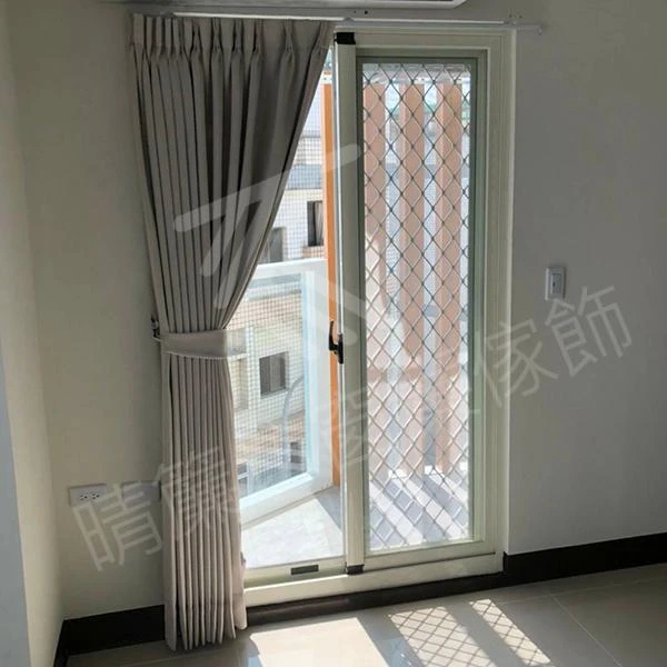 【麻織面雙色遮光布】【仿麻白紗】鹿港透天住宅案