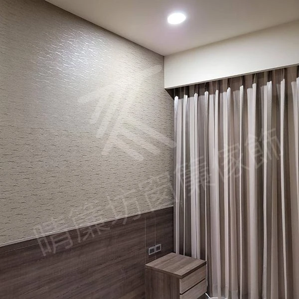 【仿麻遮光布】【仿麻白紗】【遮調光捲簾】【沙發背牆壁紙】【仿麻雙面遮光布】【塑膠壁紙】員林張陳先生獨棟透天住宅案