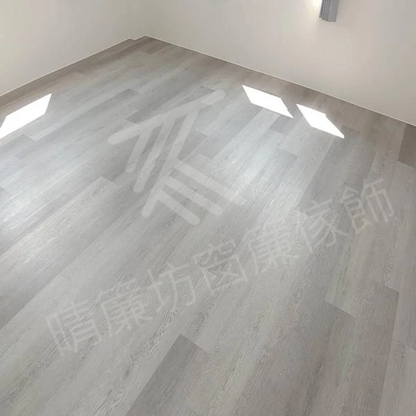 【spc石塑防水地板】【半遮光窗簾布】【方形藝術木軌】雲林莿桐鄉套房住宅案