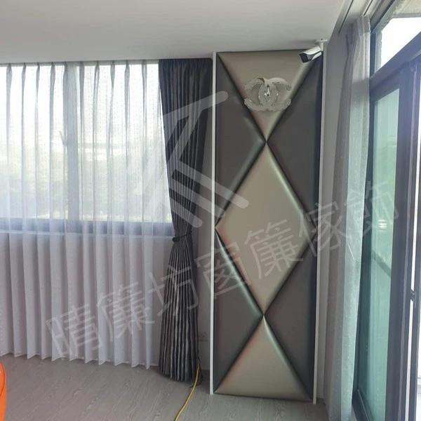 床頭裱布造型牆 及臥榻0016