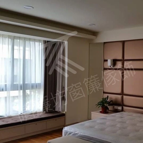 床頭裱布造型牆 及臥榻0003