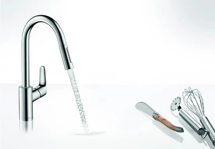 Hansgrohe德國廚房頂級銅器-廚房伸縮花灑龍頭