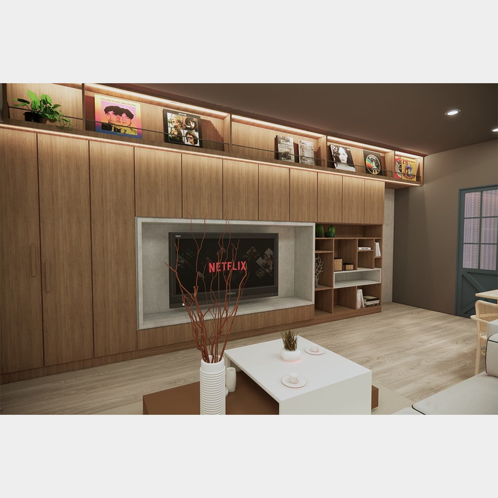 電視牆上有大樑該如何調整？ | 台中室內設計 | 台中住宅設計