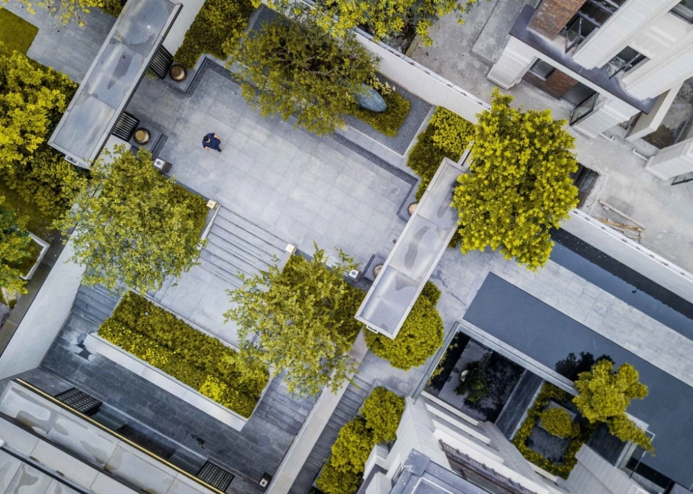 中海｜住宅中庭及屋頂花園｜台北水池造景設計