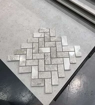 AQ-銀狐灰人字貼馬賽克