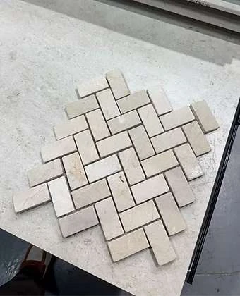 AQ-米黃石人字貼馬賽克