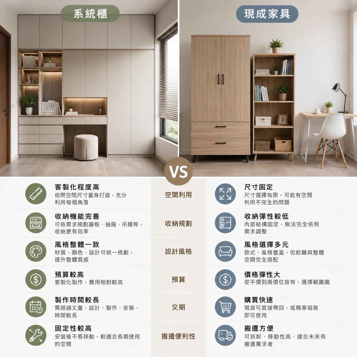 系統櫃還是現成家具比較好？｜台中鞋櫃｜台中收納架批發｜