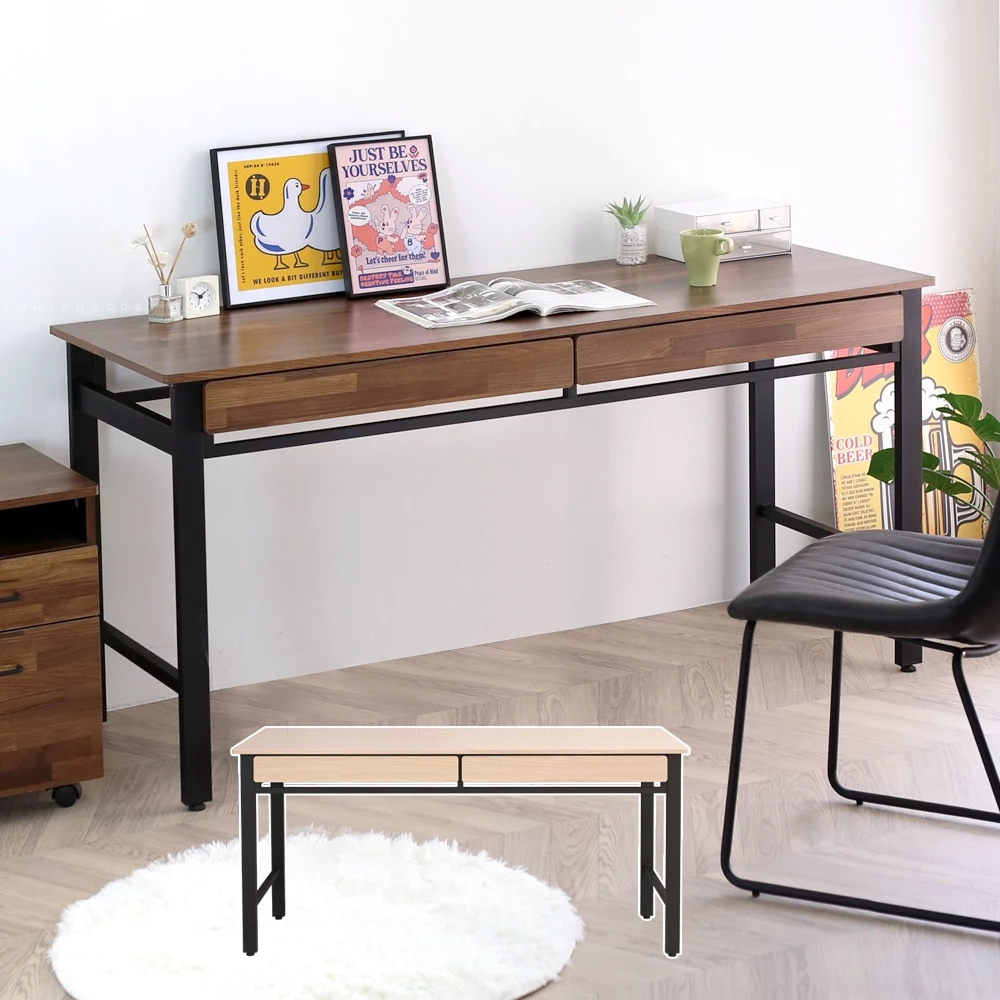 4尺雙抽屜書桌