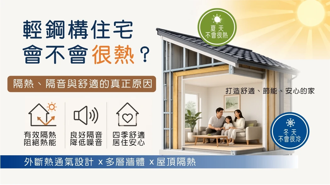輕鋼構住宅會不會很熱？看懂隔熱、隔音與舒適性的真正原因