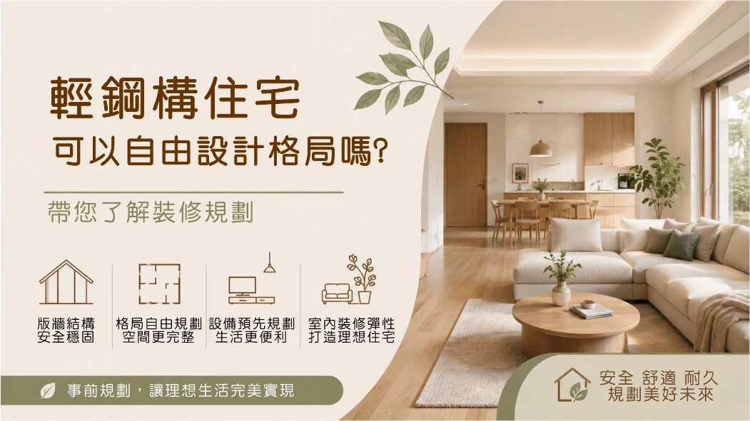 輕鋼構住宅可以自由設計格局嗎？帶您了解住宅規劃的重點