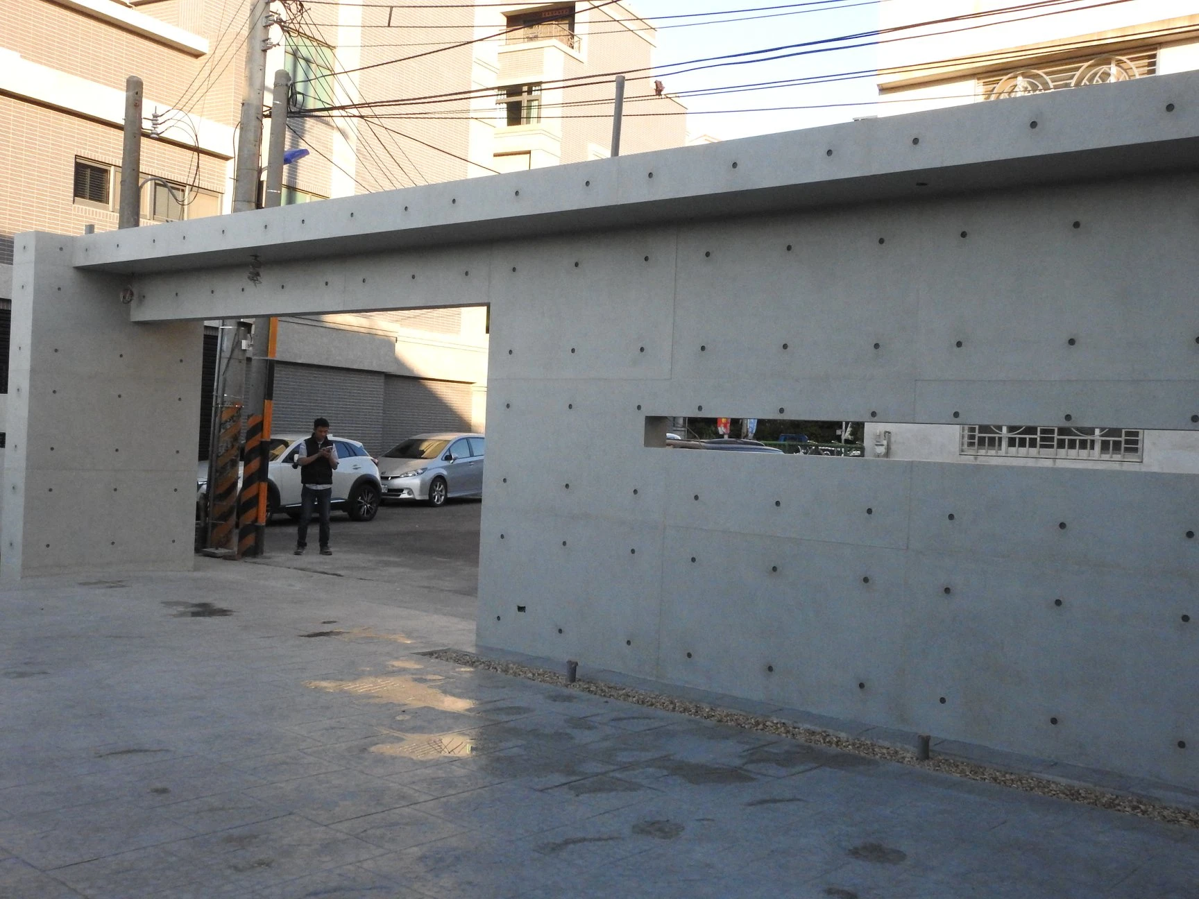 立體清水模舊磁磚