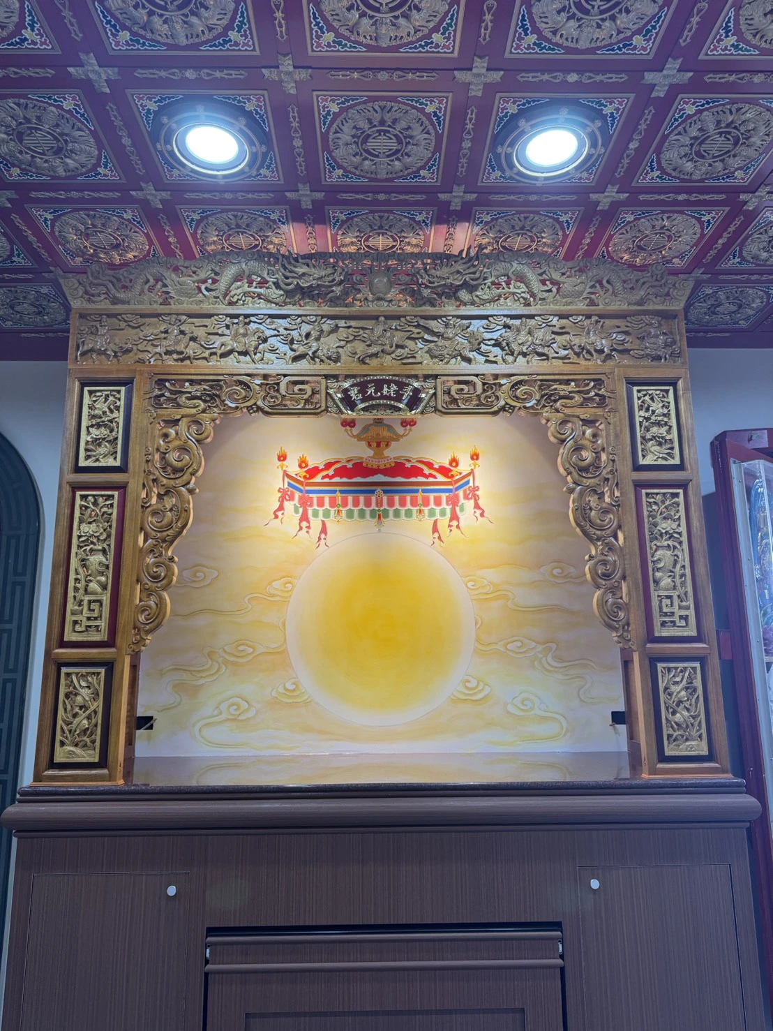 嘉義玉皇宮斗姥元君木雕神龕