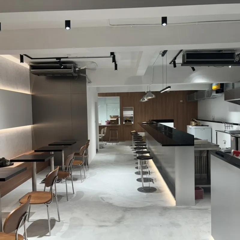 案例分享｜溫度漢堡 WEDO Hurger｜三加二設計 × 家居公設｜打造上班族最愛的極簡系漢堡店