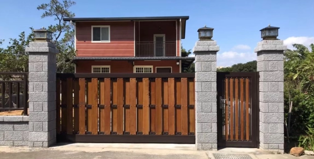 南方松室外門片