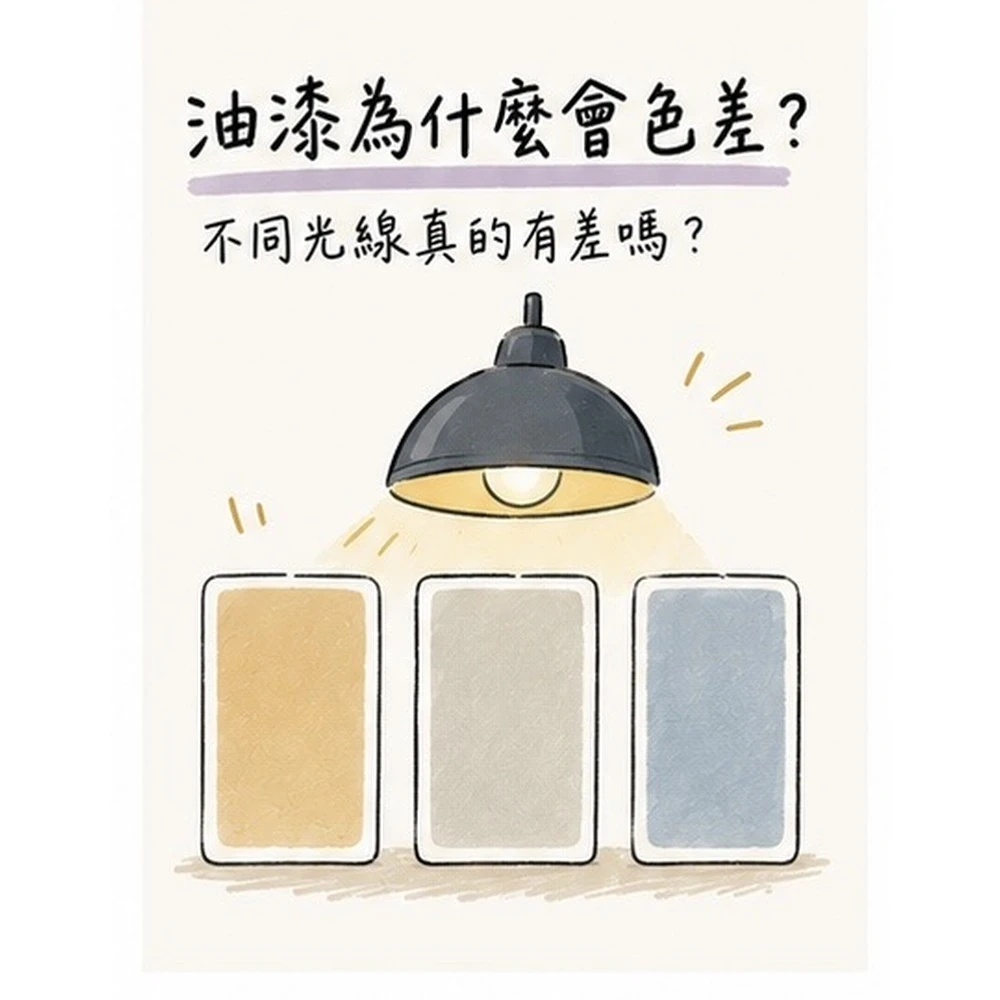 油漆為什麼會色差？不同光線真的有影響嗎？