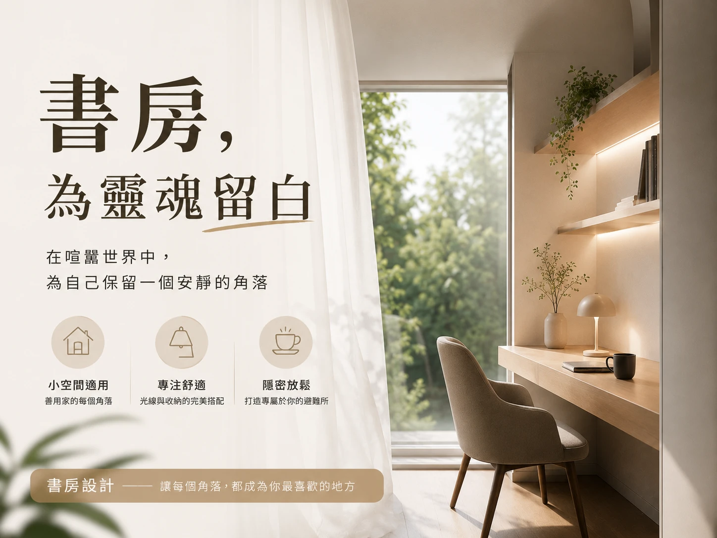 空間定見系列（四）：書房——在喧囂世界中，為靈魂留一個「留白」的角落