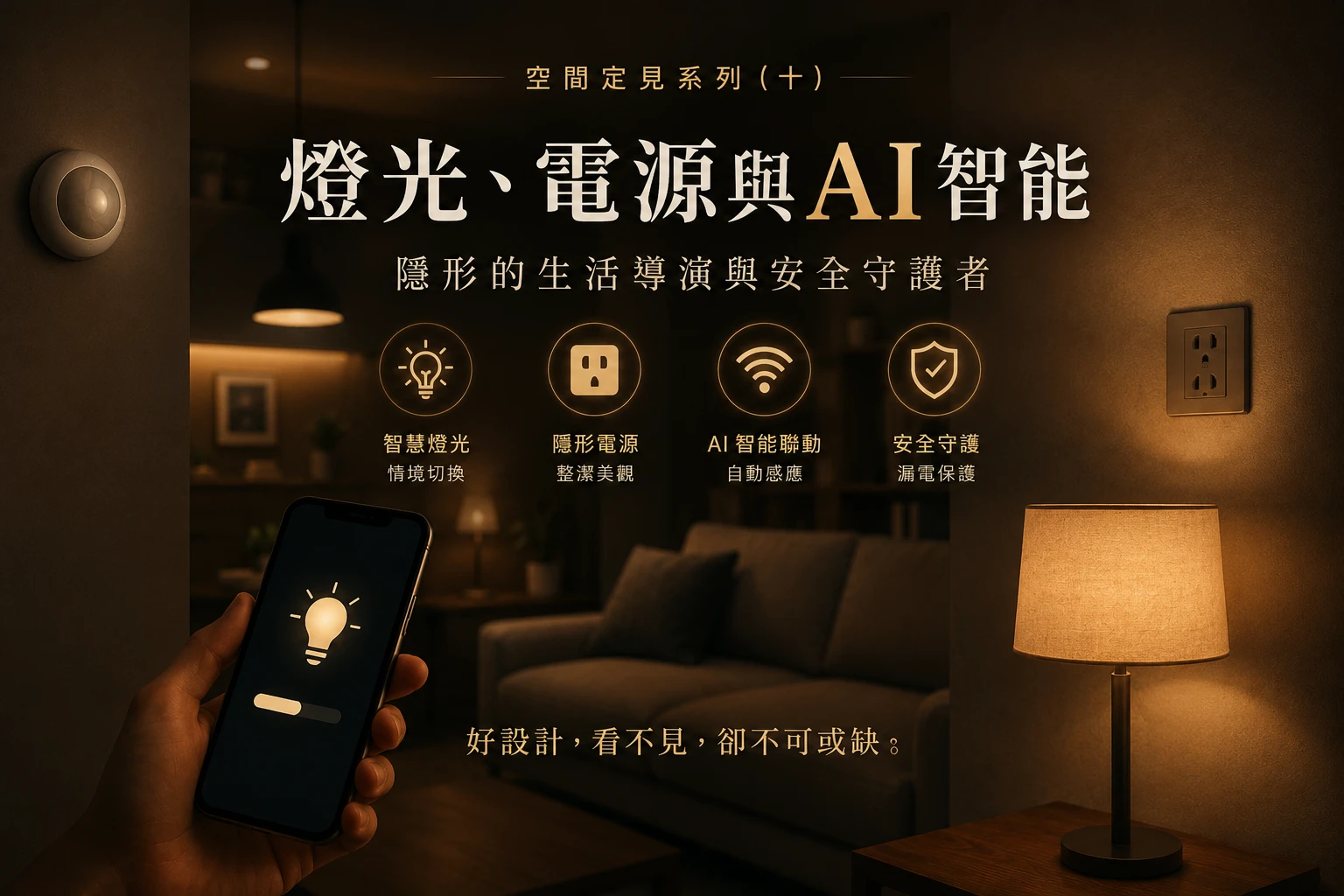 空間定見系列（十）：燈光、電源與 AI 智能——隱形的生活導演與安全守護者