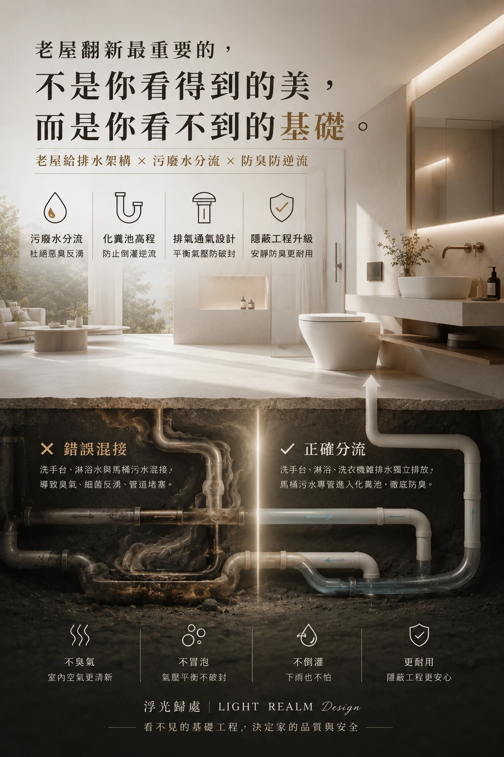 浮光歸處｜職人觀點系列 Vol.1 老屋翻新馬桶移動、浴室改格局？