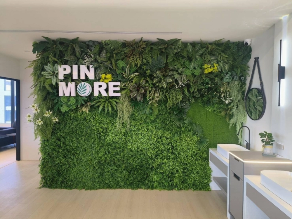 桃園品茉兒生醫科技 仿生植栽牆及品牌活動佈置