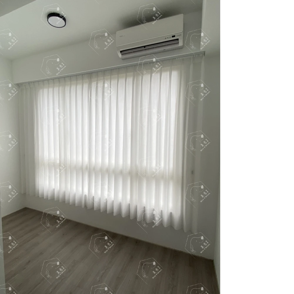 美秀窗簾｜出清優惠｜僅此一窗｜紗簾｜白色｜透光不透影｜高隱蔽厚磅數｜雲朵紋｜無接縫紗｜台灣製｜