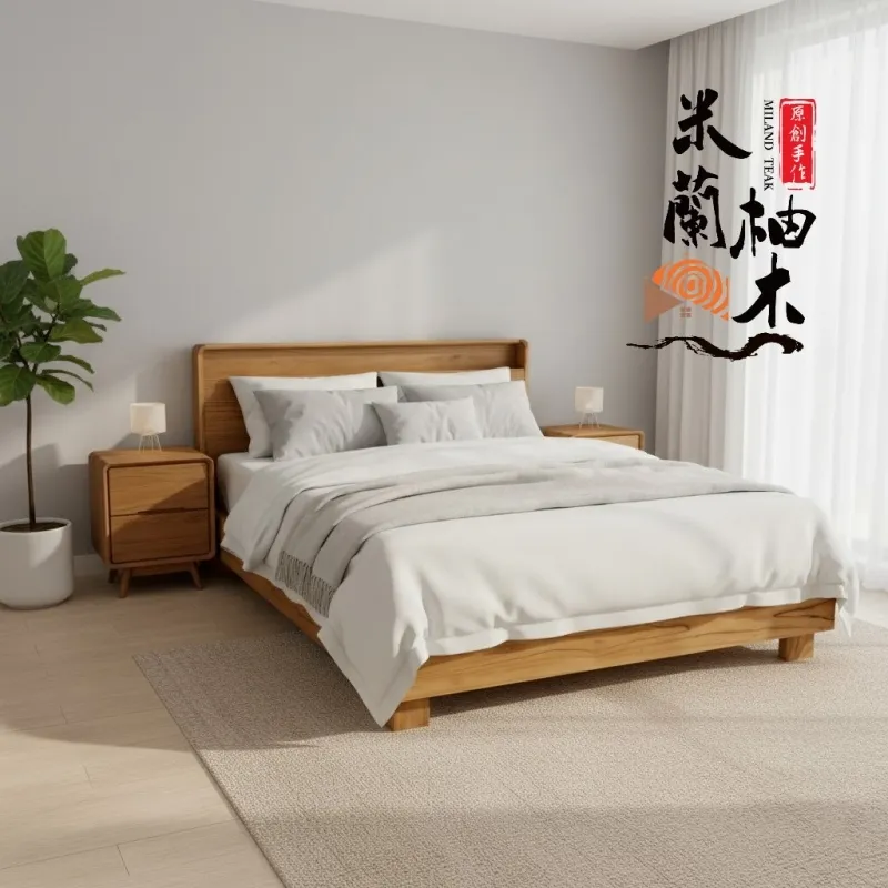 玥眠柚木床架 – 珍稀柚木，安穩好眠，細節呵護
