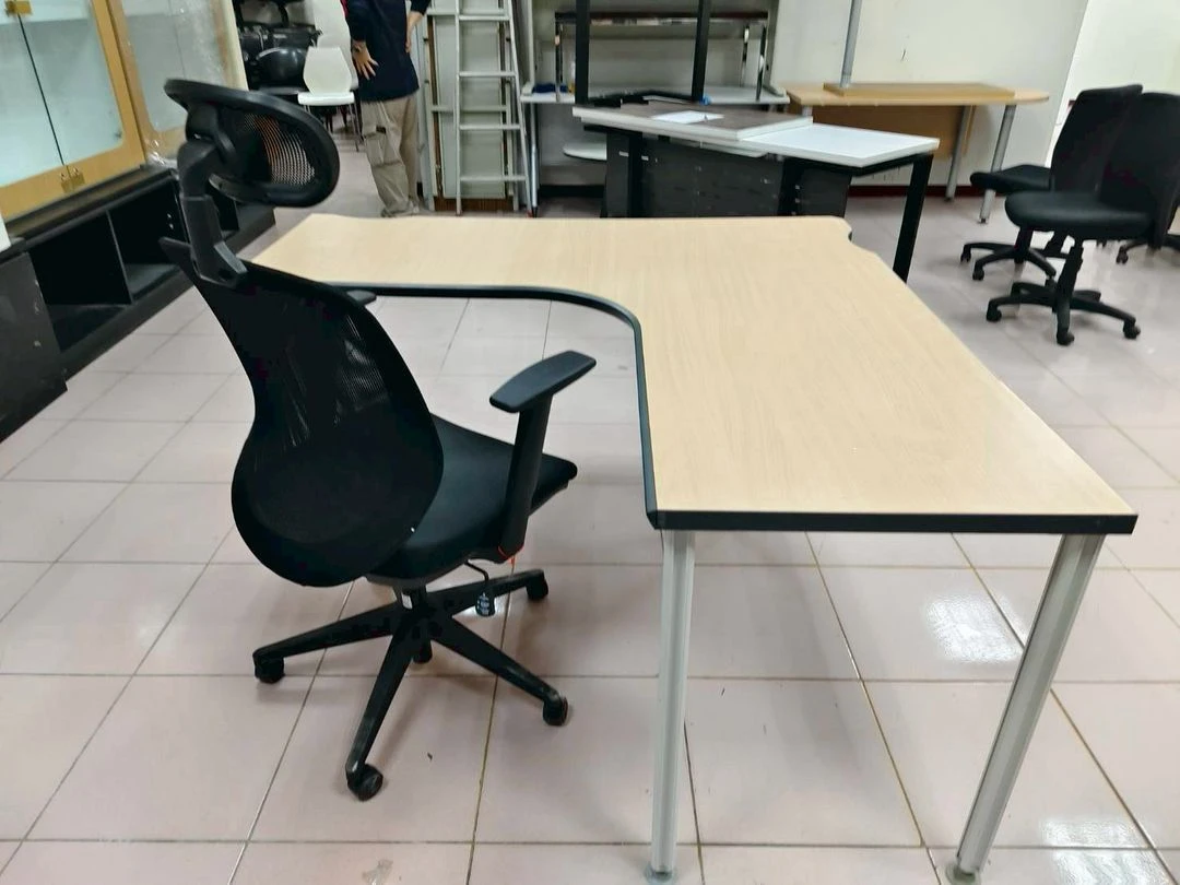 一體成形L型主管桌