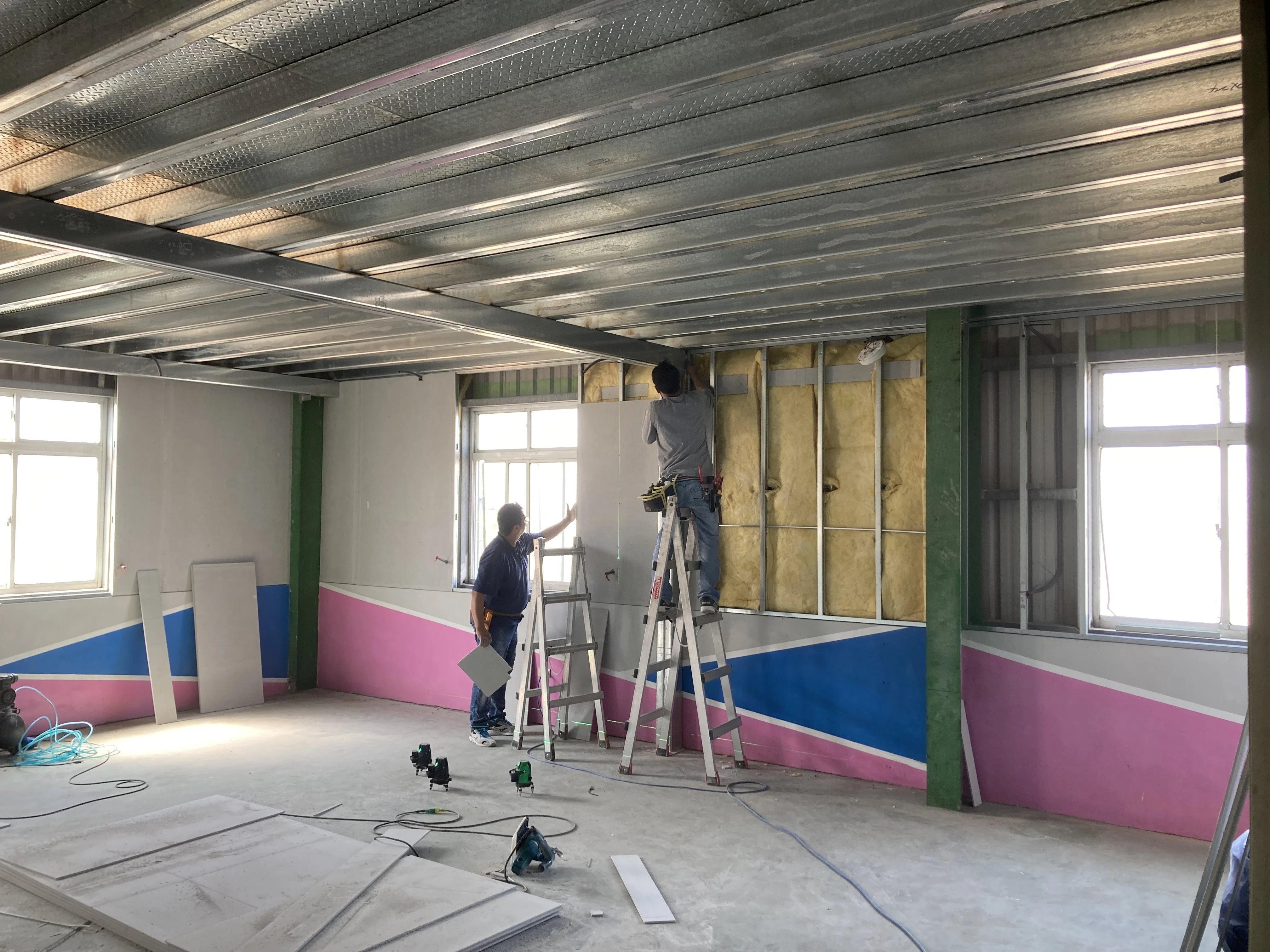 工廠新建 | 台中天花板新增工程<BR>明架天花板 | 大甲