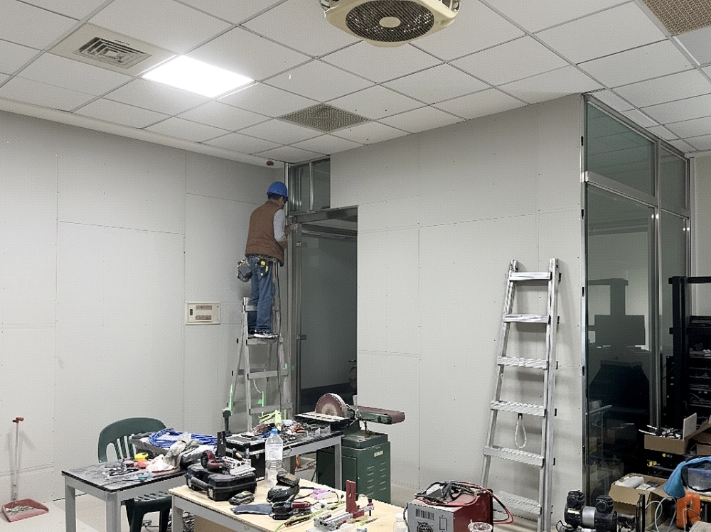 學校修繕|台中輕隔間拆改工程<BR>乾式隔間牆|逢甲