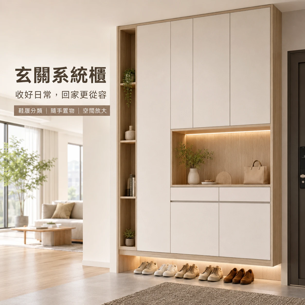 玄關系統櫃｜收好日常，回家更從容