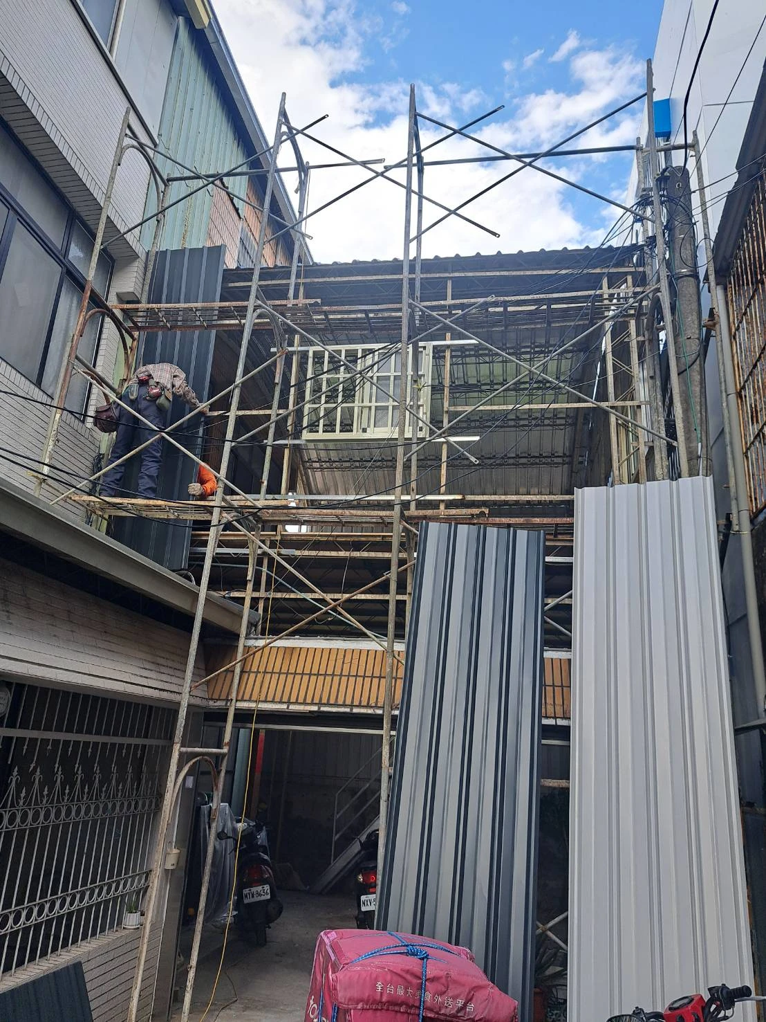 鐵皮屋施作前後比對