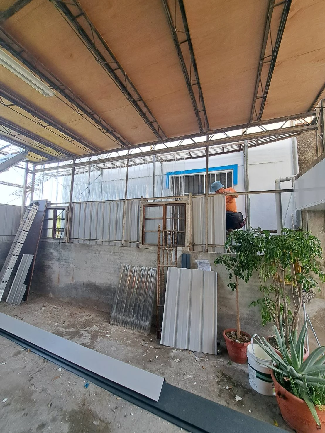 鐵皮屋施作前後比對